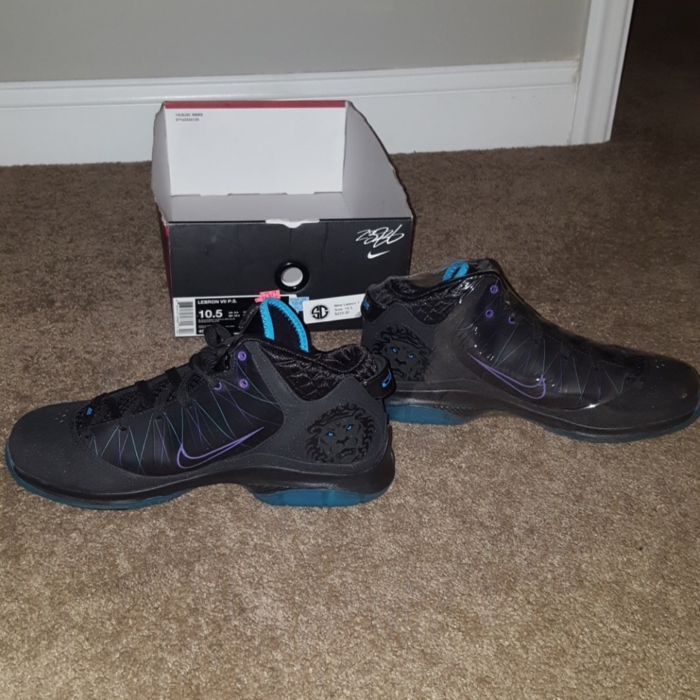 Nike Lebron VII 7 size 10.5 Summit Lake Hornets - Picture 2 of 6